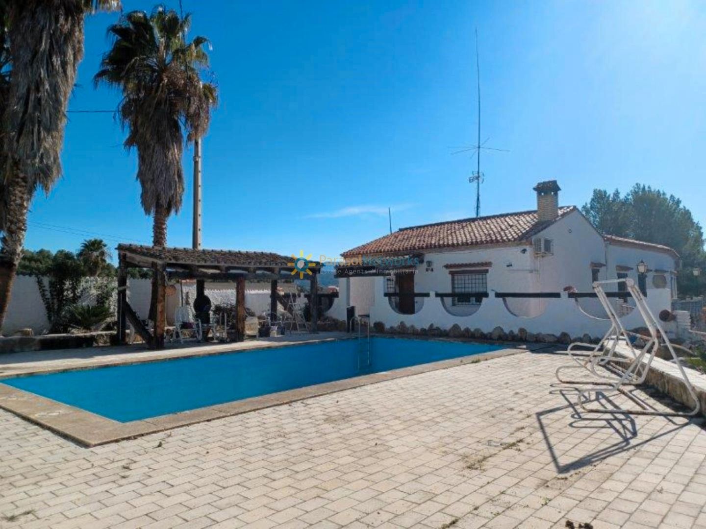 Piscina de Casa o xalet en venda en Ontinyent amb Aire condicionat, Jardí privat i Terrassa