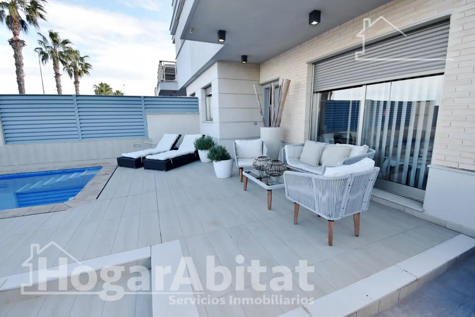 Terrace of Detached homes for sale in Burriana / Borriana  with Air Conditioner, Heating and Private garden