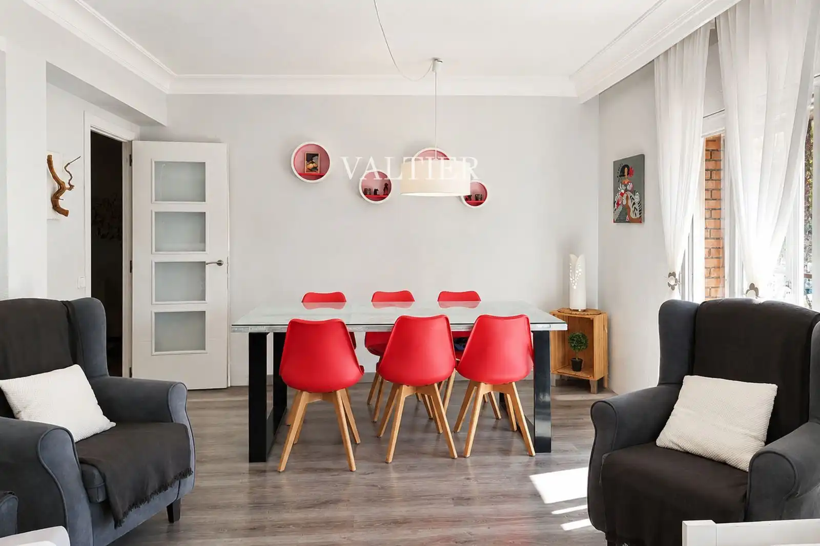 Comedor de Piso de alquiler en Madrid con Aire acondicionado, Terraza y Amueblado