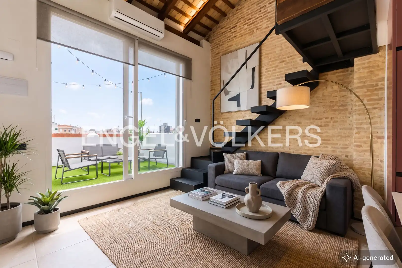 Terraza de Piso de alquiler en Valencia con Aire acondicionado, Calefacción y Terraza