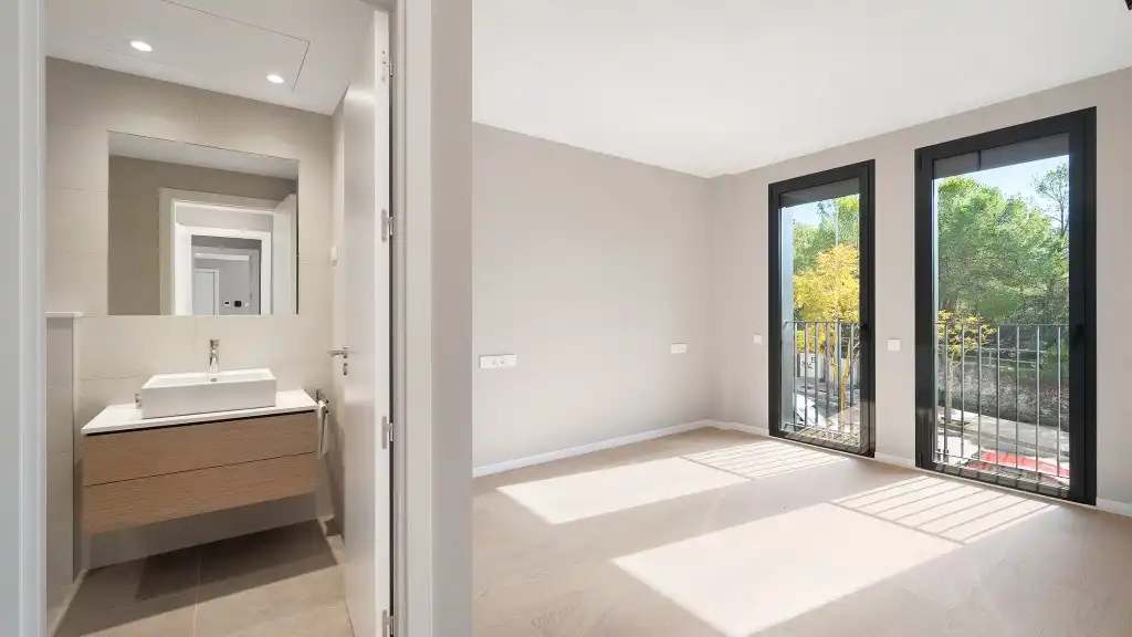 Schlafzimmer von Wohnungen zum Verkauf in  Palma de Mallorca mit Klimaanlage, Heizung und Terrasse