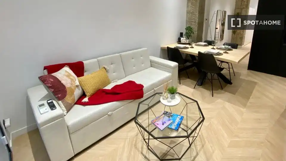 Sala d'estar de Pis de lloguer en Valencia amb Aire condicionat, Calefacció i Moblat