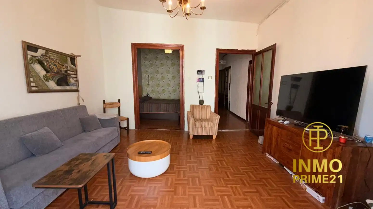 Sala de estar de Piso en venta en Santander con Calefacción, Parquet y Amueblado