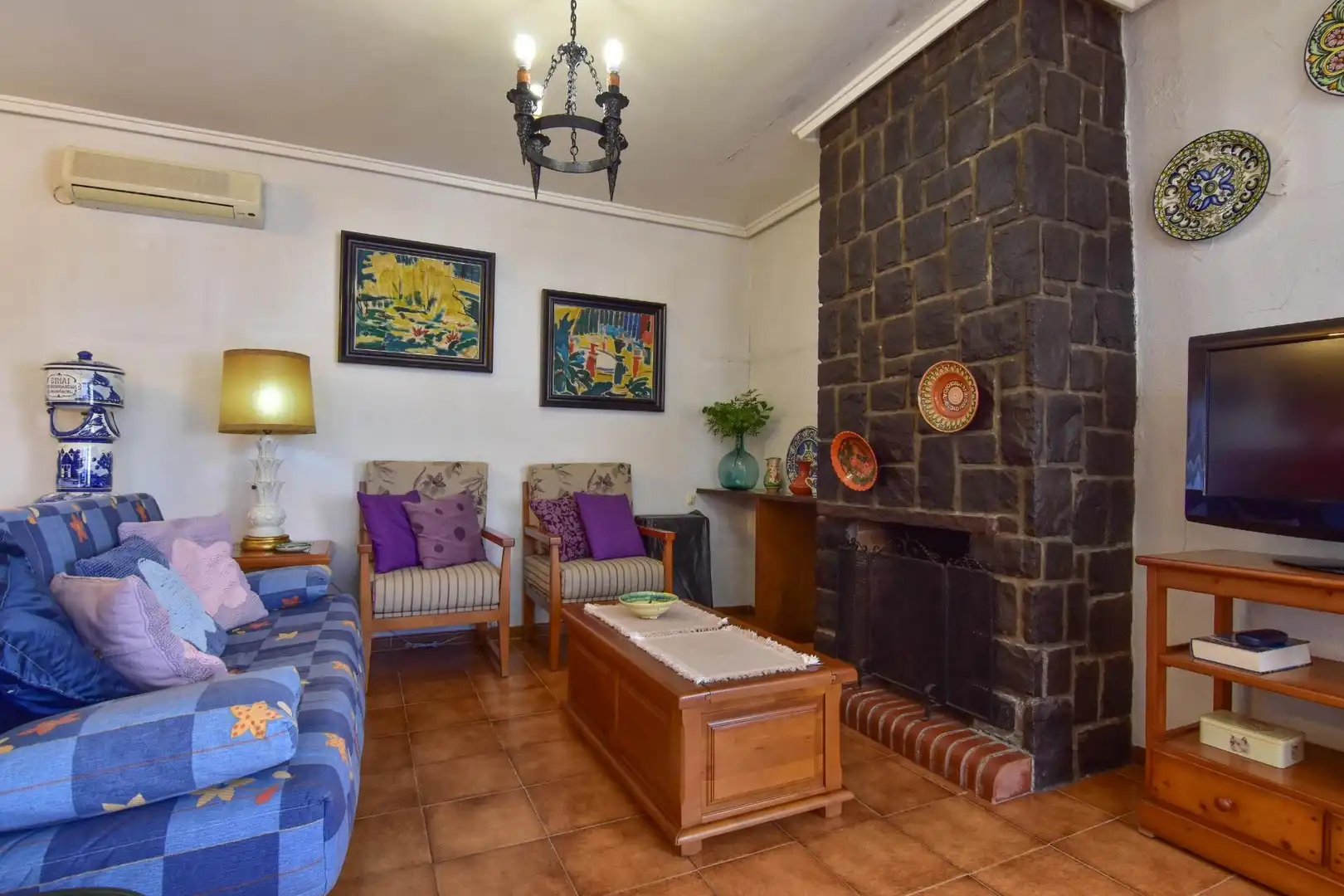 Sala de estar de Casa o chalet en venta en Montserrat con Aire acondicionado, Calefacción y Trastero