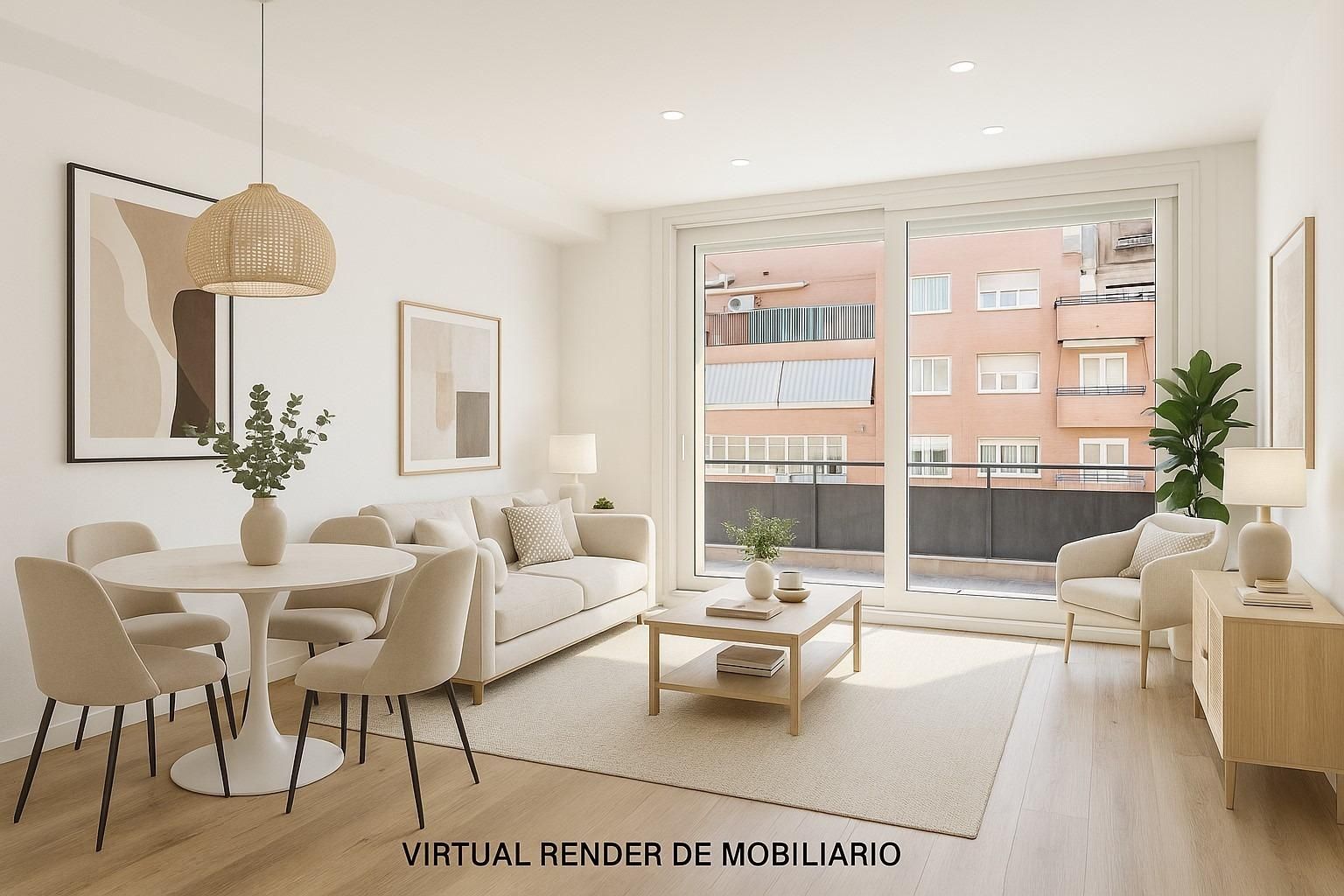 Sala d'estar de Pis en venda en Sabadell amb Aire condicionat, Parquet i Terrassa