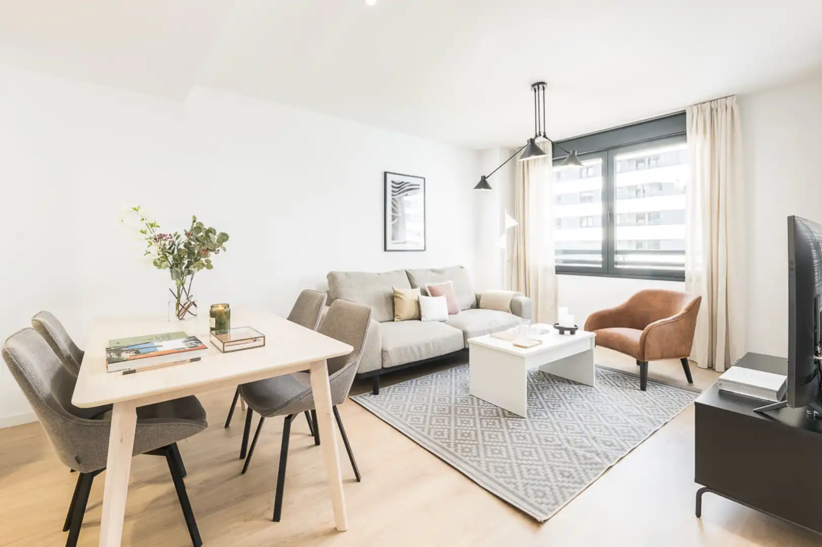 Living room of Duplexes for rent in Madrid  with Air Conditioner, Heating and Private garden