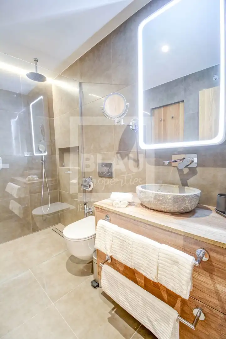 Bathroom of Flat for rent in Sant Joan de Labritja  with Air Conditioner, Private garden and Furnished
