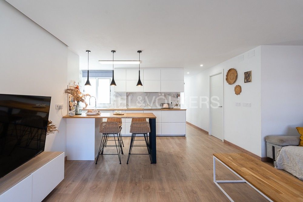 Kitchen of Apartment to rent in  Valencia Capital  with Air Conditioner, Heating and Furnished