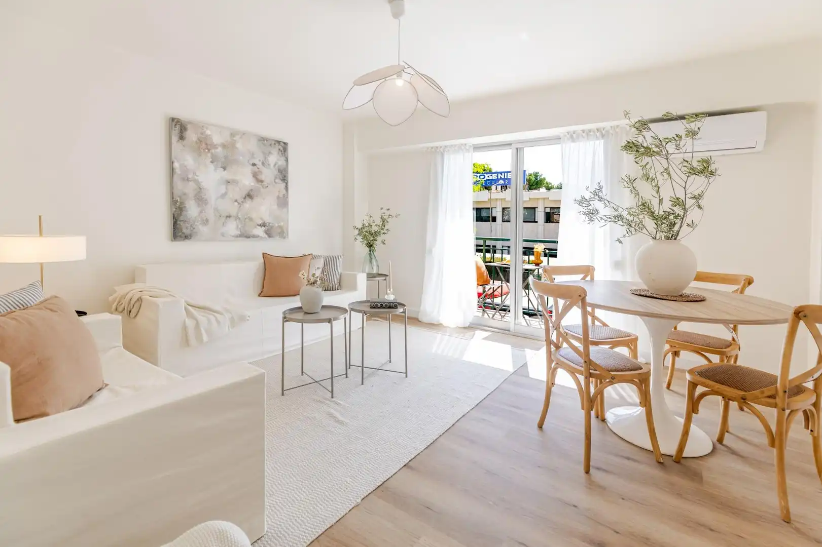 Wohnzimmer von Wohnung zum Verkauf in Valencia mit Privatgarten, Parkett und Balkon