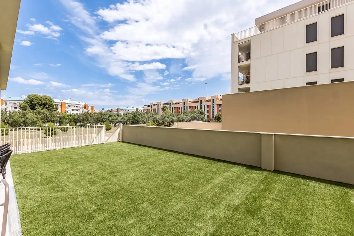 Terraza de Apartamento de alquiler en Dénia con Aire acondicionado, Jardín privado y Terraza