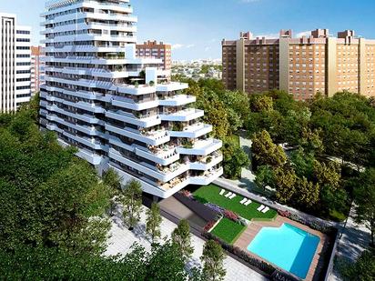 Exterior view of Flat for sale in  Madrid Capital  with Air Conditioner, Terrace and Storage room