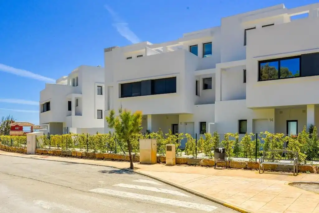 Exterior view of Detached homes for sale in Manilva  with Air Conditioner, Private garden and Terrace