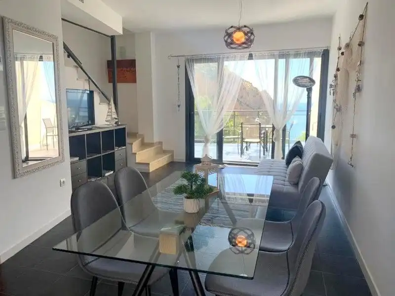 Esszimmer von Maisonette zur Miete in Calpe / Calp mit Klimaanlage, Heizung und Terrasse