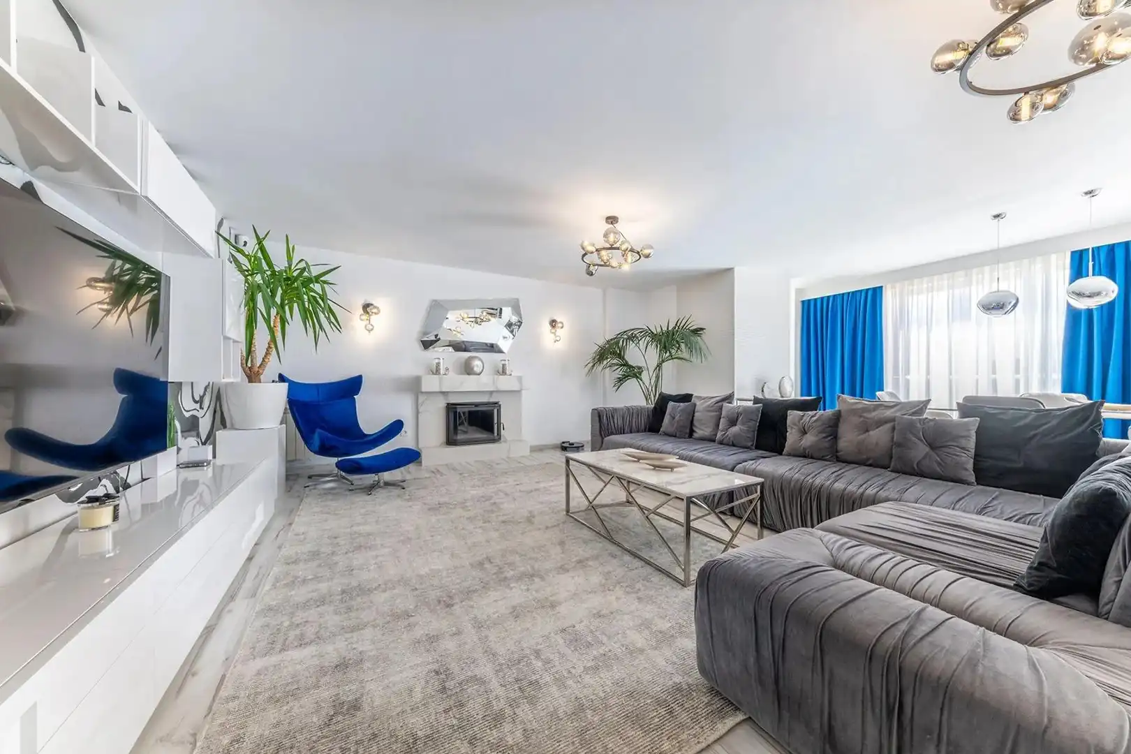 Wohnzimmer von Dachboden zum Verkauf in Alicante / Alacant mit Klimaanlage, Heizung und Terrasse