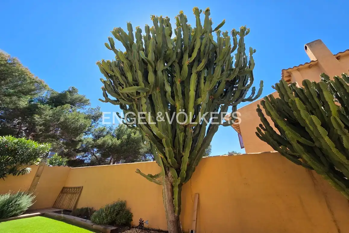 Vista exterior de Casa adosada en venta en Benidorm con Aire acondicionado, Jardín privado y Piscina comunitaria