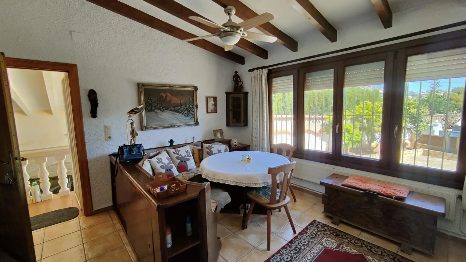 Sala de estar de Casa o chalet en venta en Moraira con Aire acondicionado, Jardín privado y Terraza