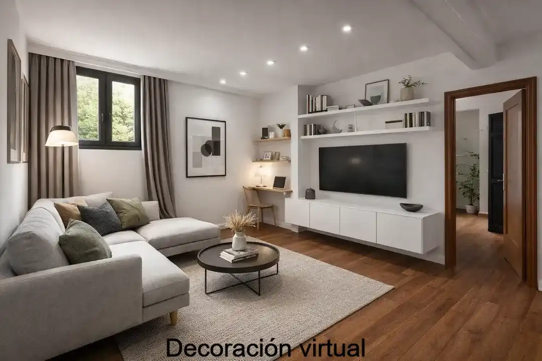 Sala d'estar de Pis en venda en Donostia - San Sebastián  amb Calefacció