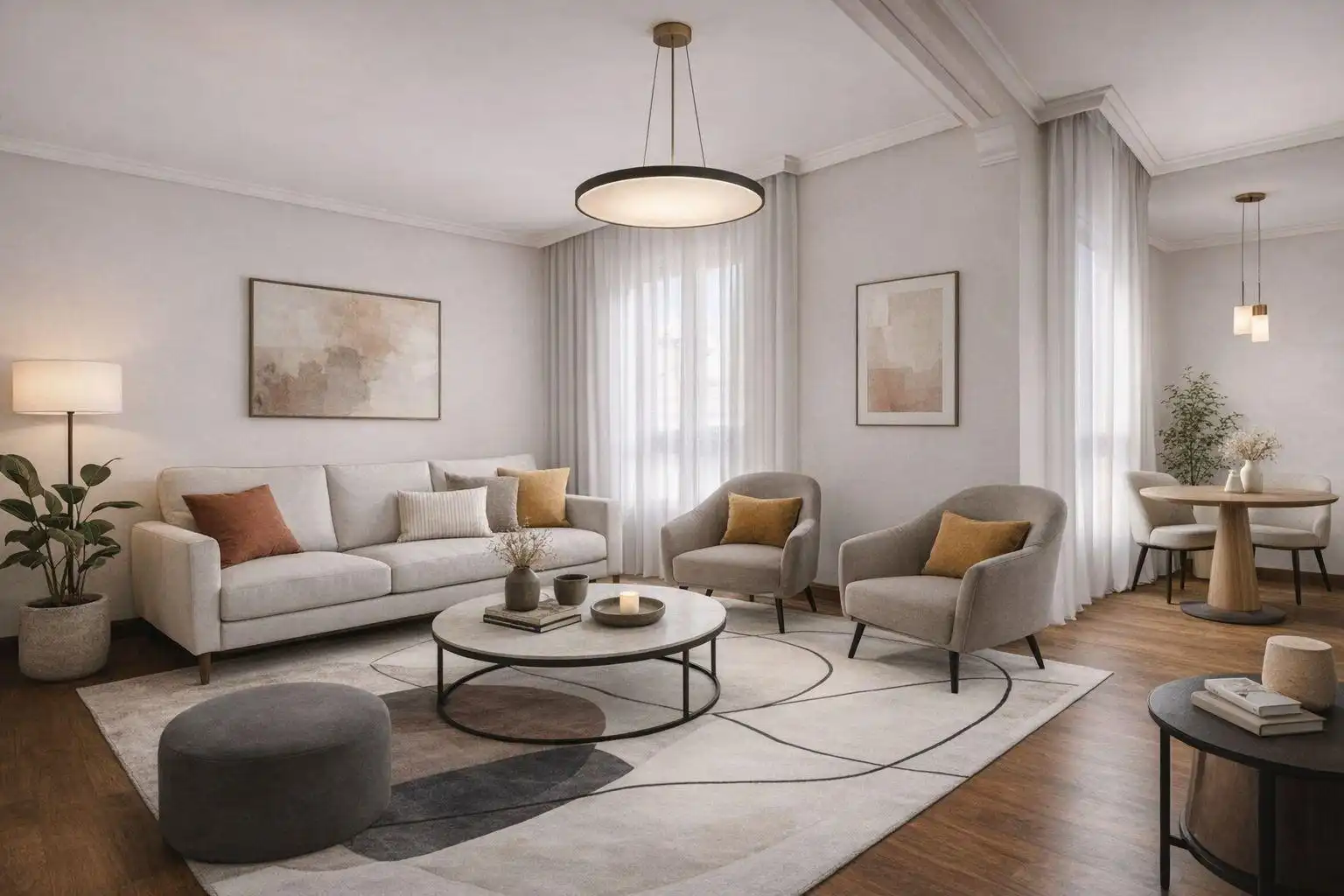 Living room of Flat for sale in Bilbao   with Heating and Furnished