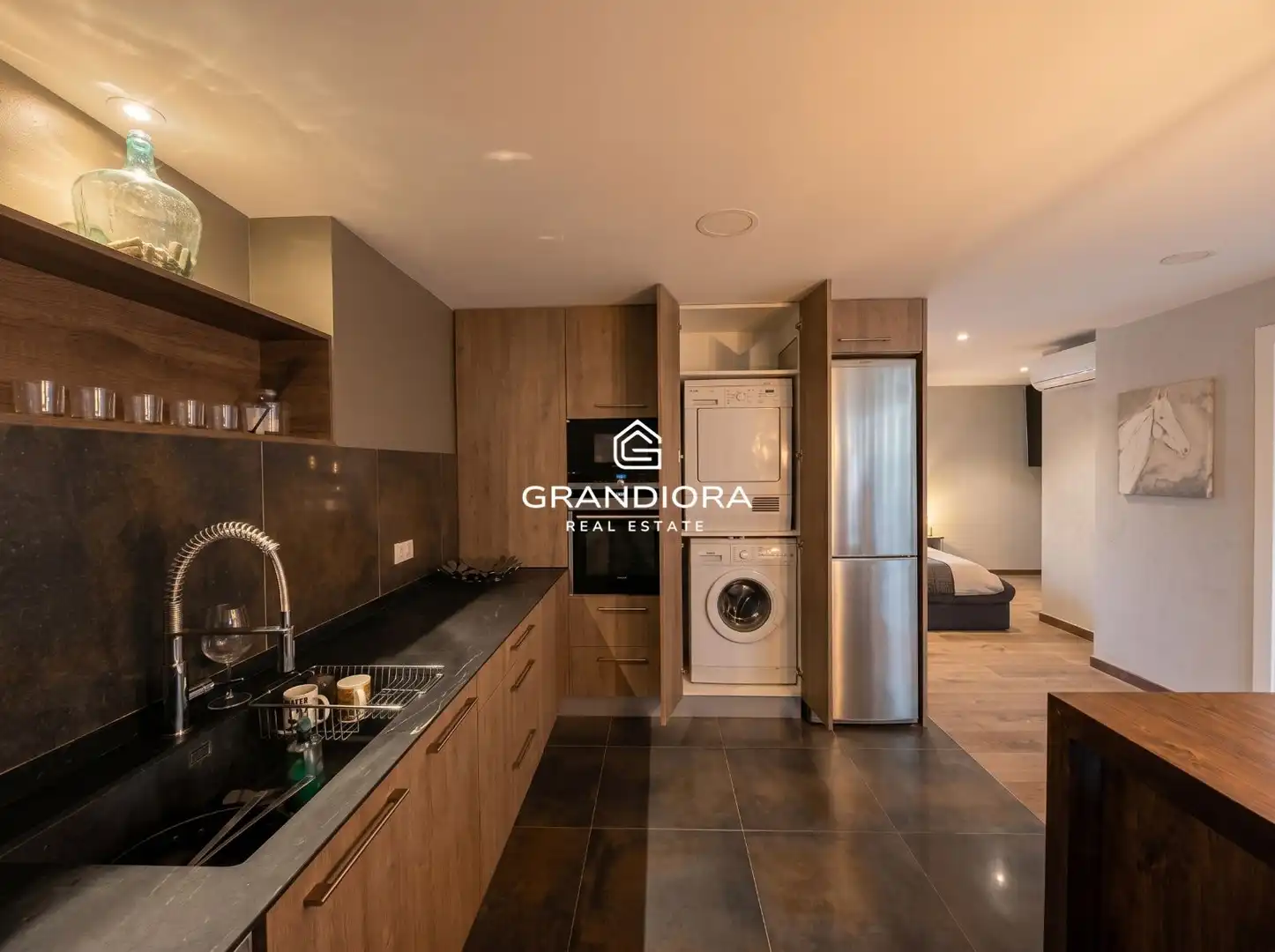 Küche von Wohnung zur Miete in Barcelona mit Klimaanlage, Schwimmbad und Möbliert