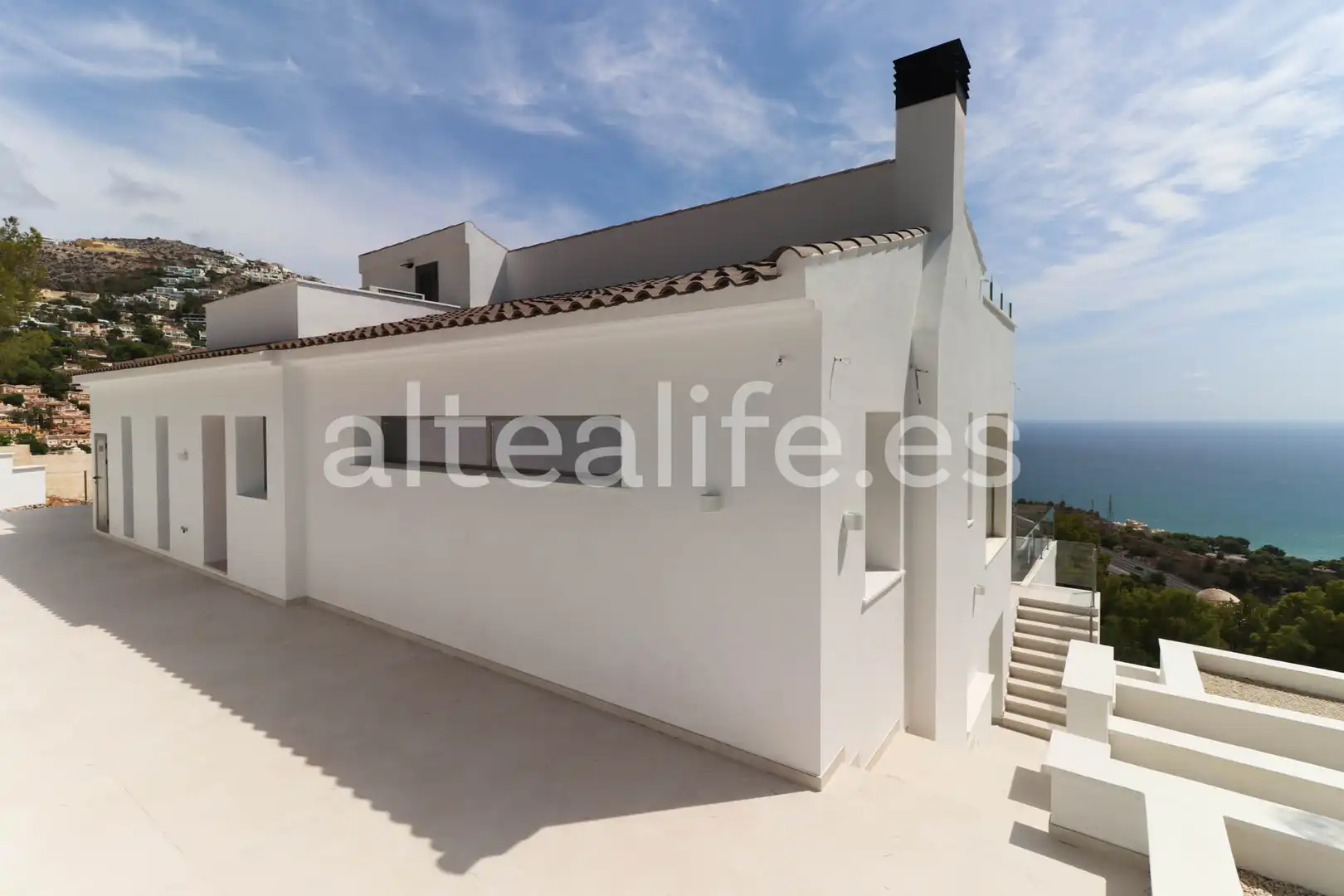 Vista exterior de Casa o chalet en venta en Altea con Aire acondicionado, Jardín privado y Terraza