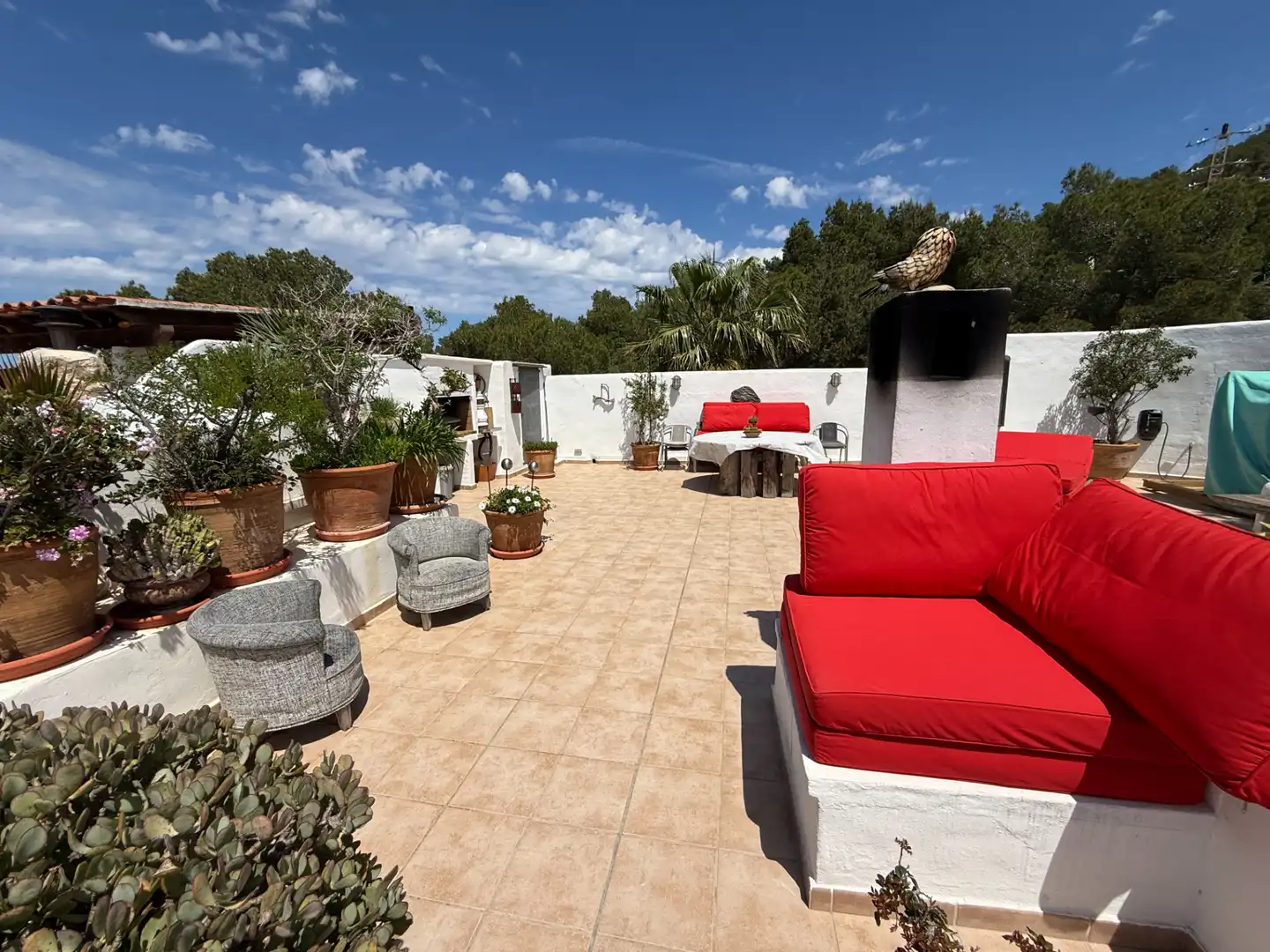 Terrasse von Dachboden zum Verkauf in Santa Eulària des Riu mit Klimaanlage, Heizung und Terrasse