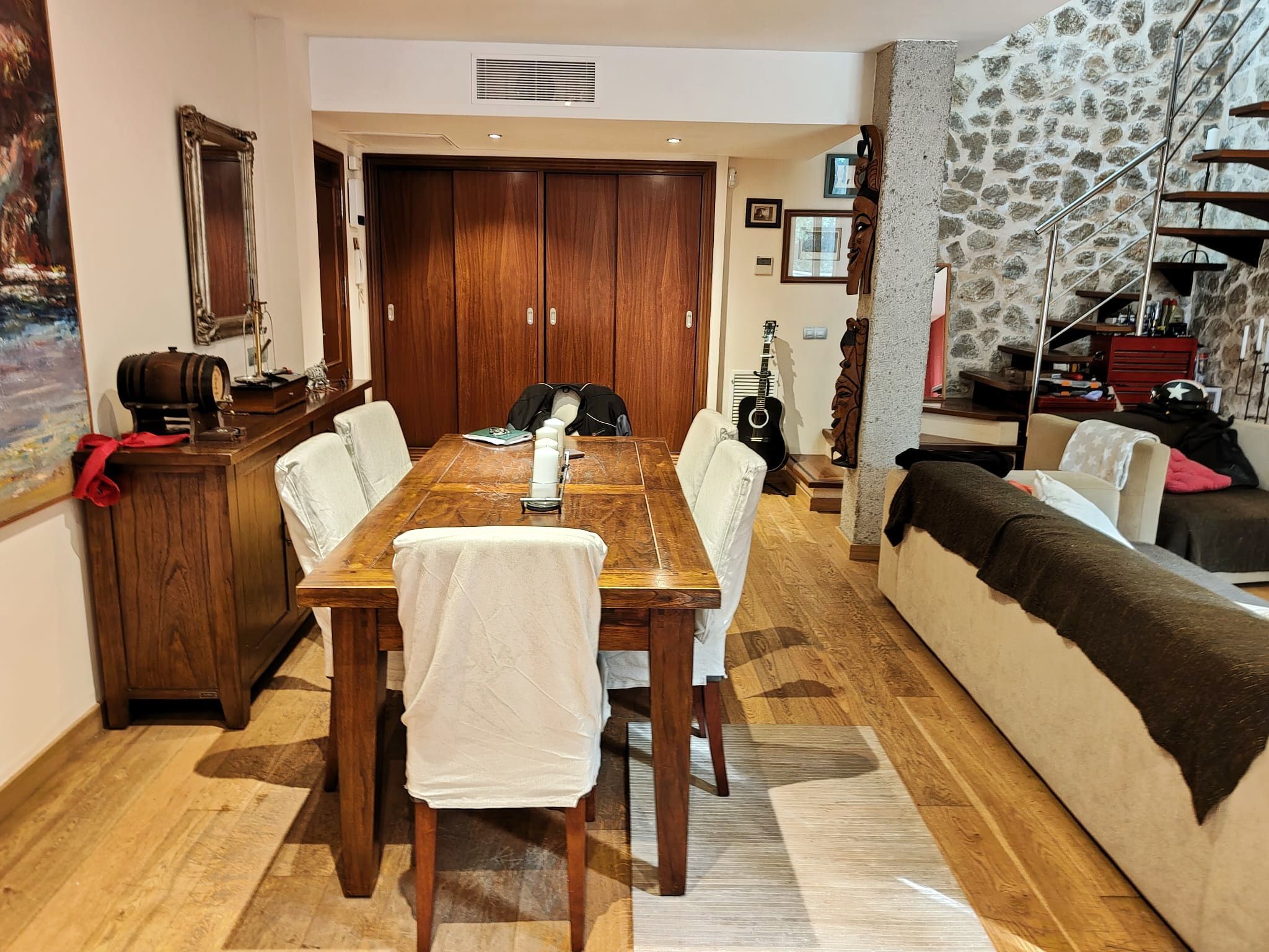 Menjador de Planta baixa en venda en Pollença amb Aire condicionat, Parquet i Terrassa