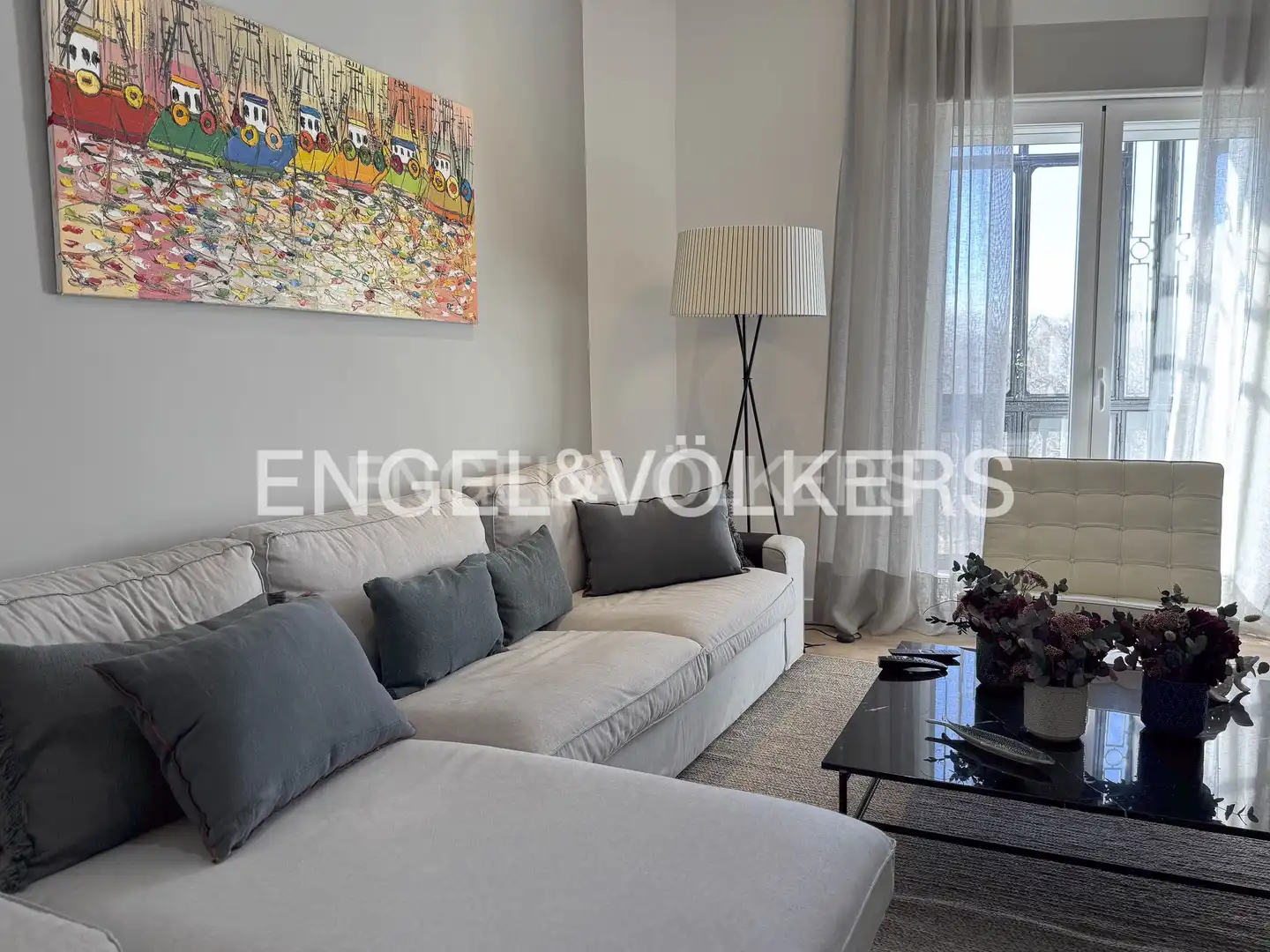 Sala de estar de Piso de alquiler en Madrid con Aire acondicionado, Calefacción y Amueblado