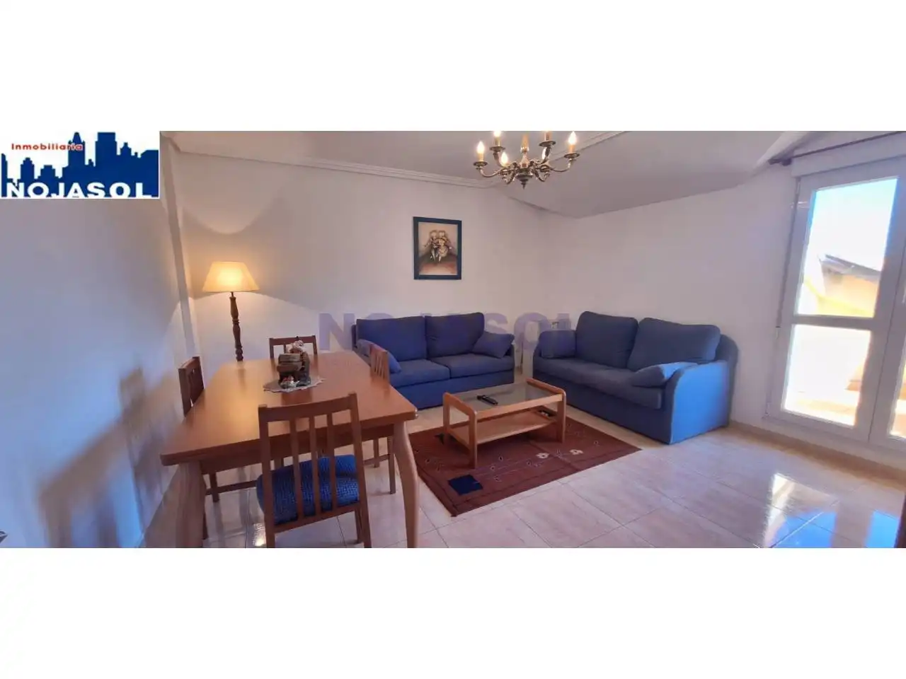 Wohnzimmer von Dachboden zur Miete in Noja mit Heizung, Terrasse und Möbliert