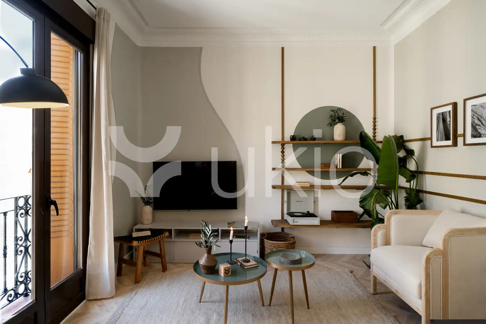 Sala d'estar de Apartament de lloguer en Madrid amb Aire condicionat, Calefacció i Moblat