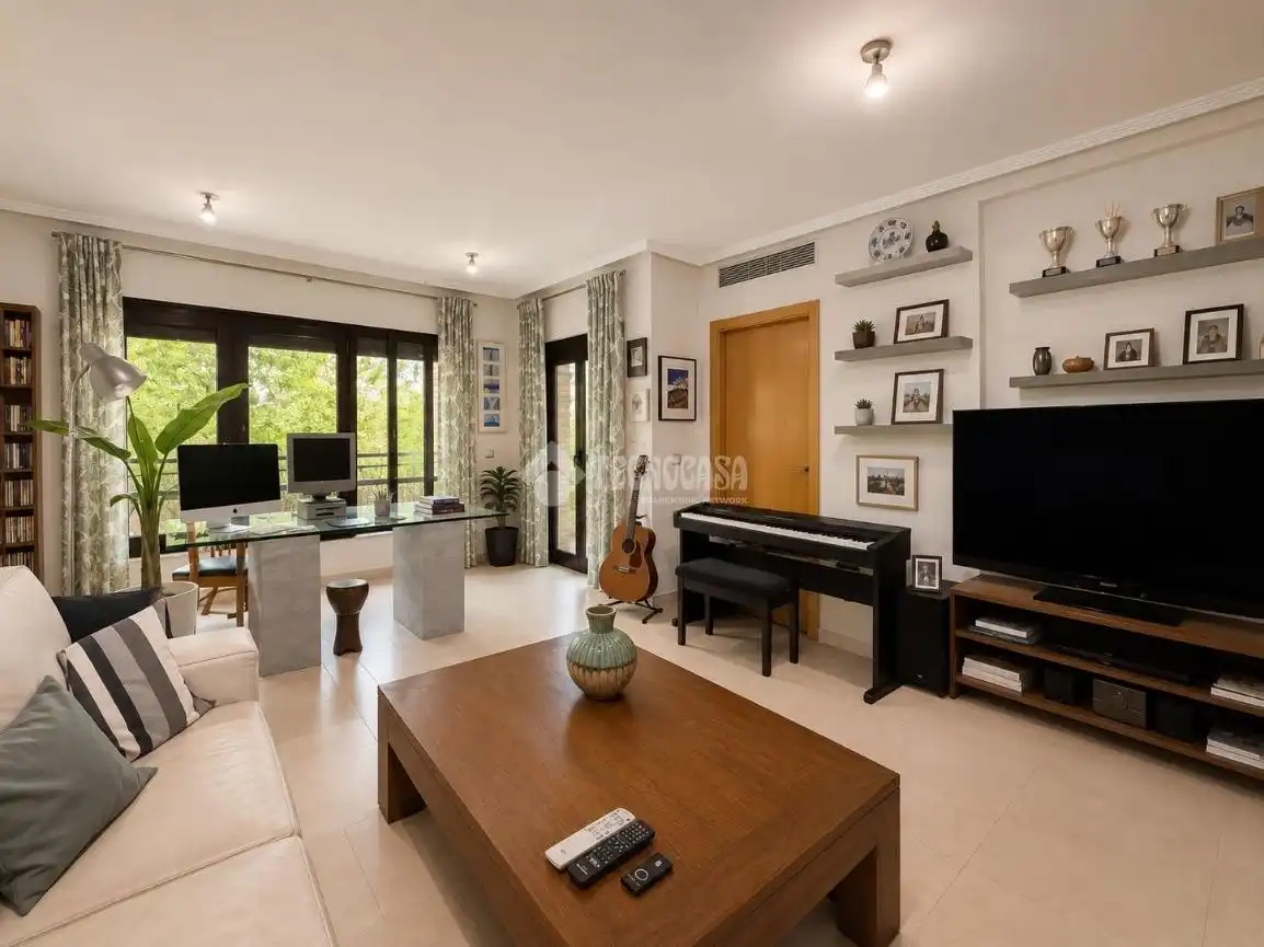 Living room of Detached homes for sale in Villanueva de la Cañada  with Air Conditioner, Heating and Terrace