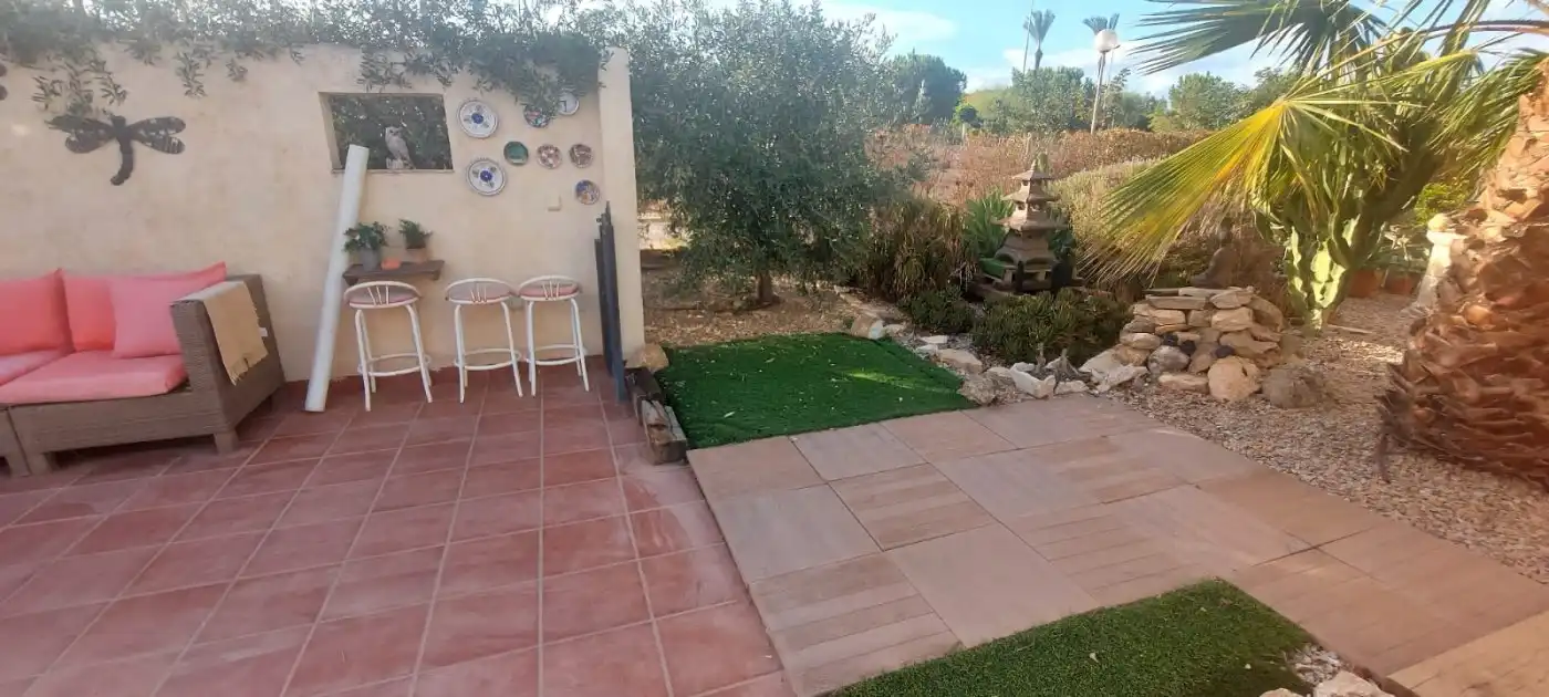 Jardí de Finca rústica en venda en Fuente Álamo de Murcia amb Aire condicionat, Calefacció i Jardí privat