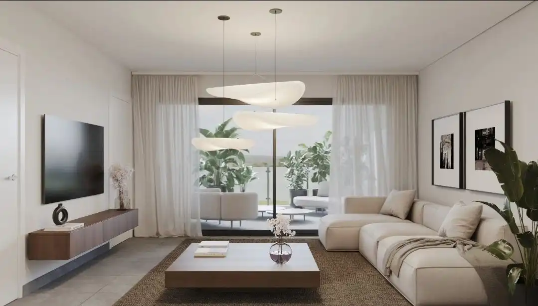 Wohnzimmer von Wohnung zum Verkauf in Villajoyosa / La Vila Joiosa mit Klimaanlage und Heizung