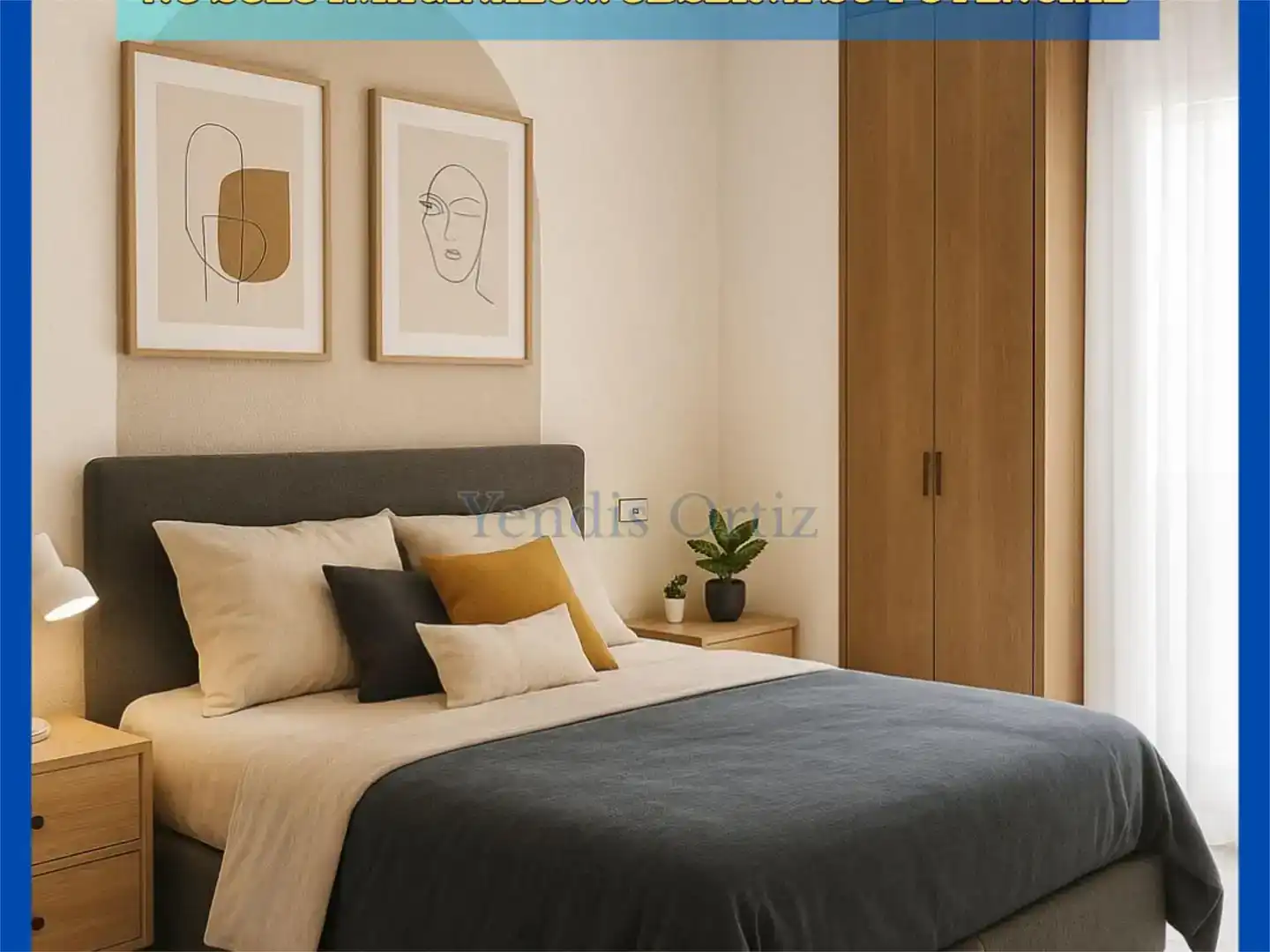 Schlafzimmer von Wohnung zum Verkauf in Sant Antoni de Portmany mit Klimaanlage und Balkon