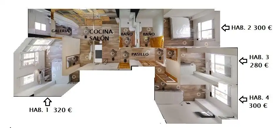 Kitchen of Flat for share in Cartagena