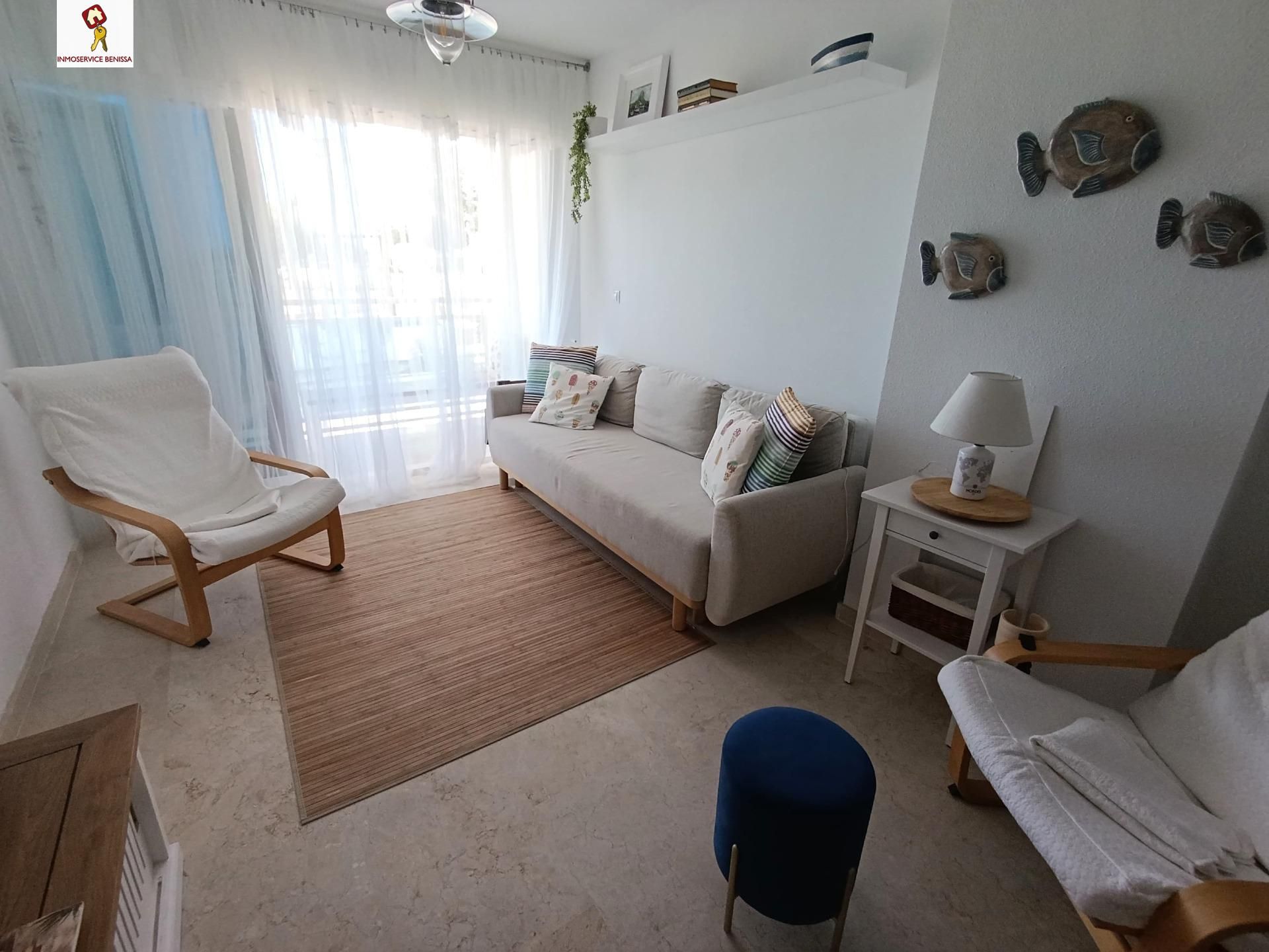 Sala de estar de Apartamento de alquiler en Benissa con Aire acondicionado, Calefacción y Balcón