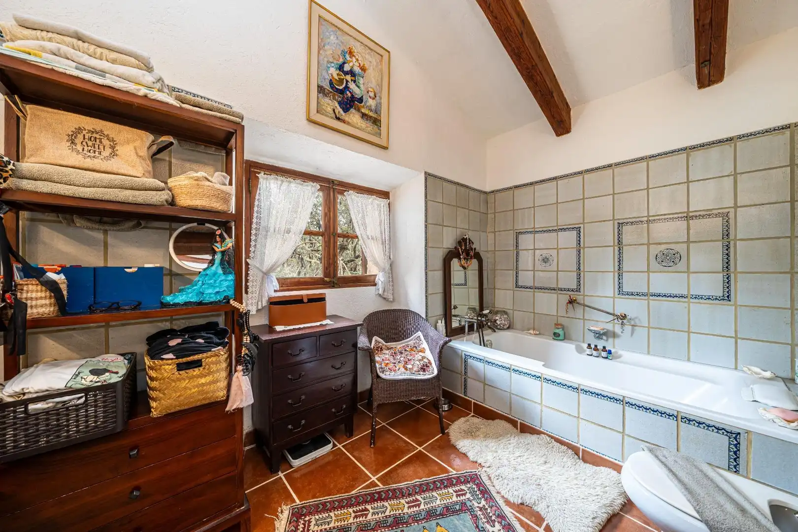Baño de Finca rústica en venta en Algaida con Aire acondicionado, Calefacción y Jardín privado
