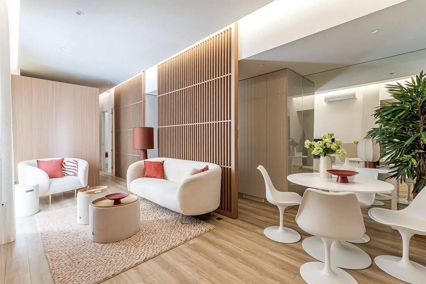 Living room of Flat for rent in  Madrid Capital  with Air Conditioner, Heating and Terrace