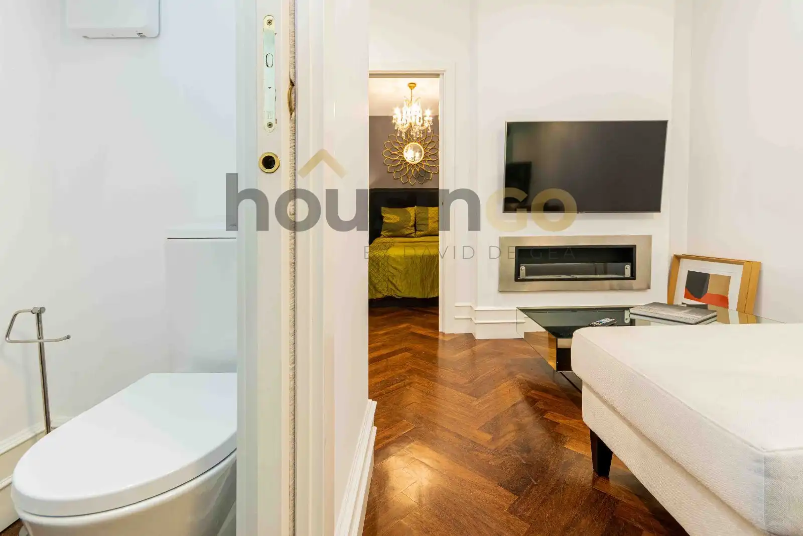 Bedroom of Flat for rent in Madrid  with Heating and Furnished