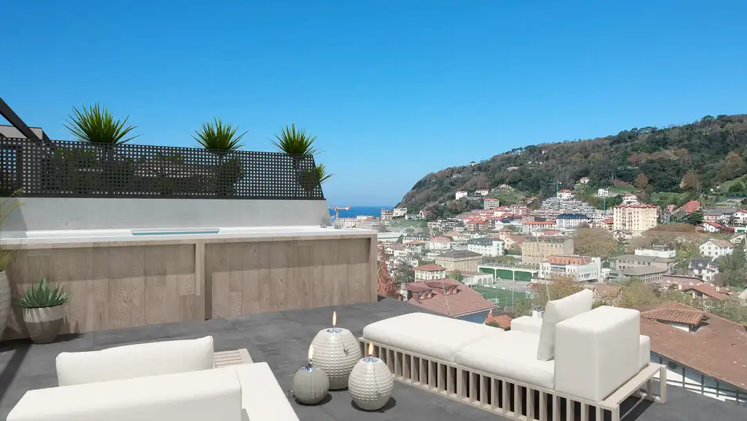 Terrasse von Wohnung zum Verkauf in Donostia - San Sebastián  mit Klimaanlage, Heizung und Privatgarten