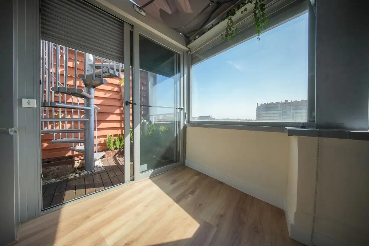 Balcony of Attic for sale in Madrid  with Air Conditioner, Heating and Private garden