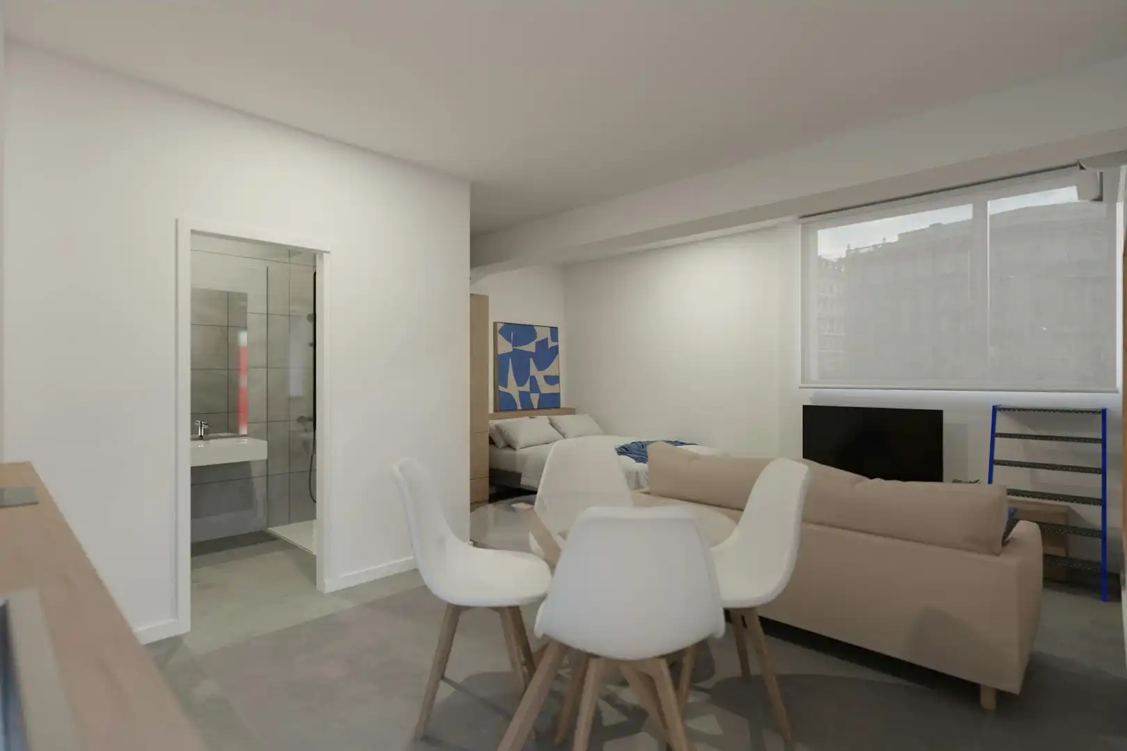 Living room of Flat for rent in Valencia  with Air Conditioner, Furnished and Washing machine