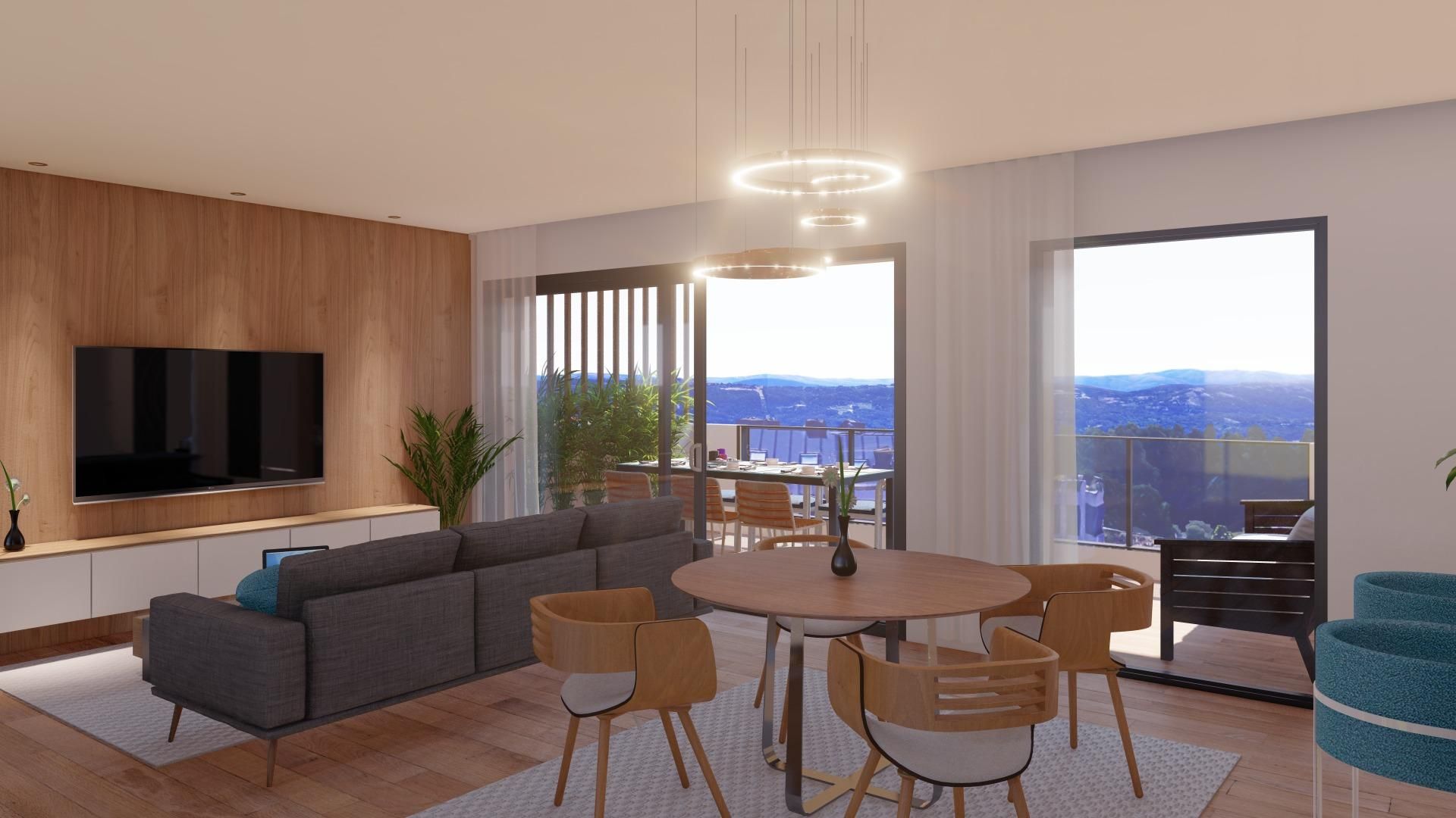 Living room of Flat for sale in Vigo   with Heating, Terrace and Storage room