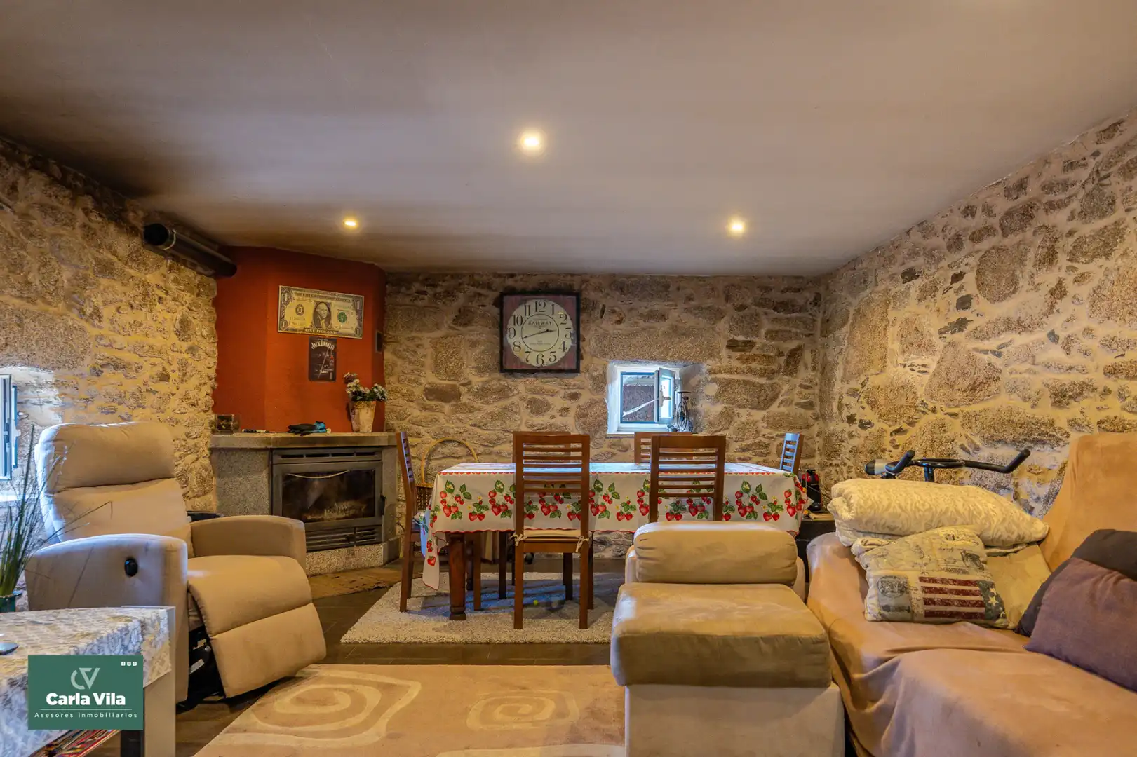 Sala de estar de Finca rústica en venta en O Corgo   con Calefacción, Jardín privado y Parquet