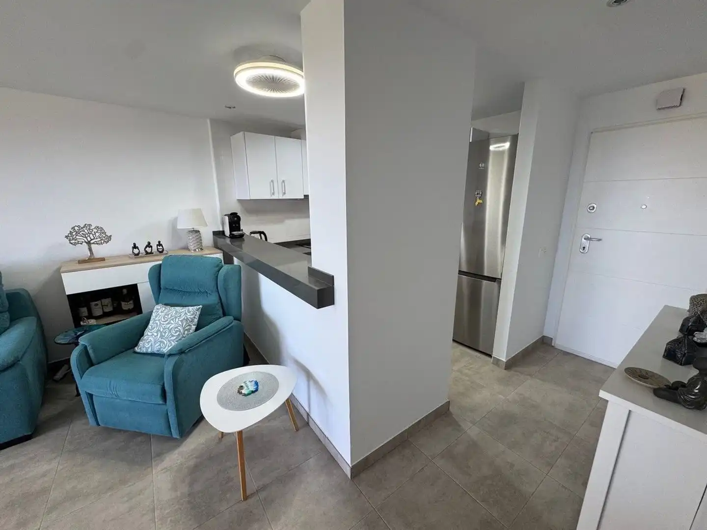 Sala de estar de Piso en venta en Mojácar con Aire acondicionado, Terraza y Piscina