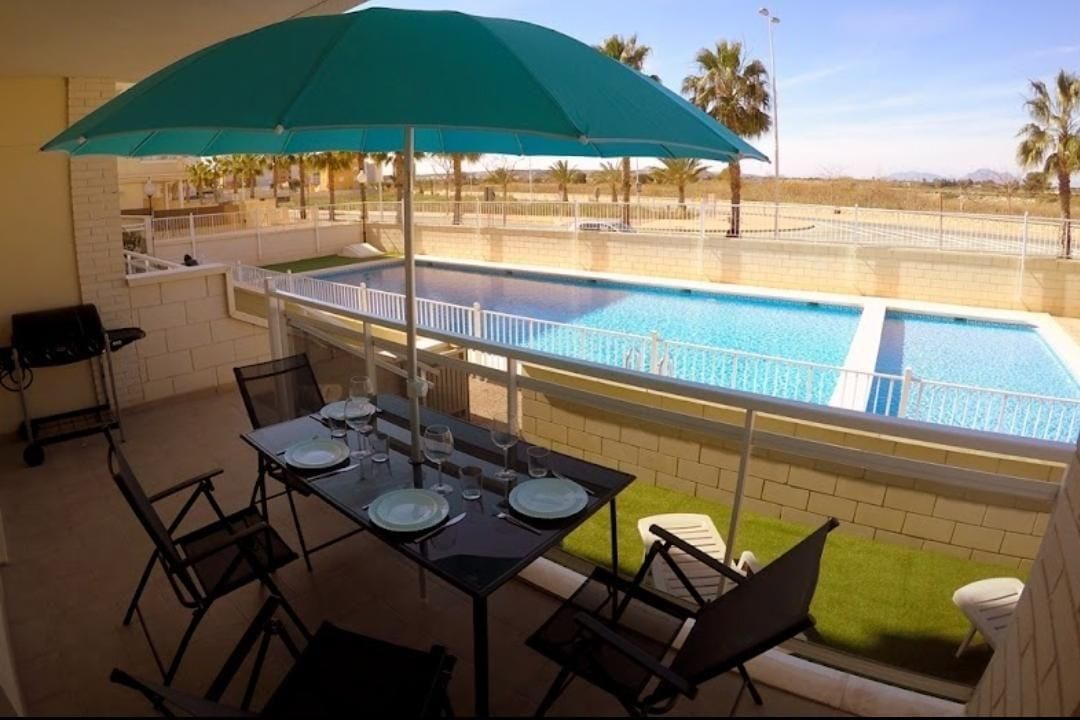 Terrace of Flat for sale in Guardamar del Segura  with Air Conditioner, Private garden and Terrace