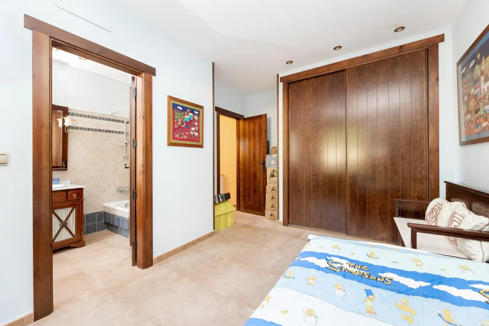 Bedroom of Houses for sale in Colomera  with Heating, Terrace and Storage room