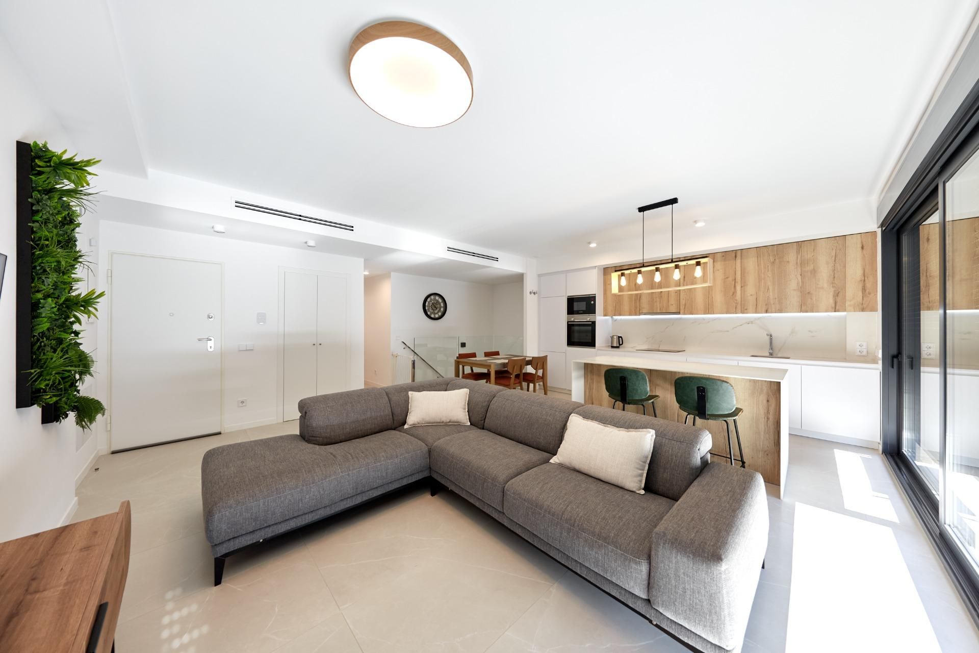 Living room of Duplex to rent in Finestrat  with Air Conditioner, Terrace and Furnished