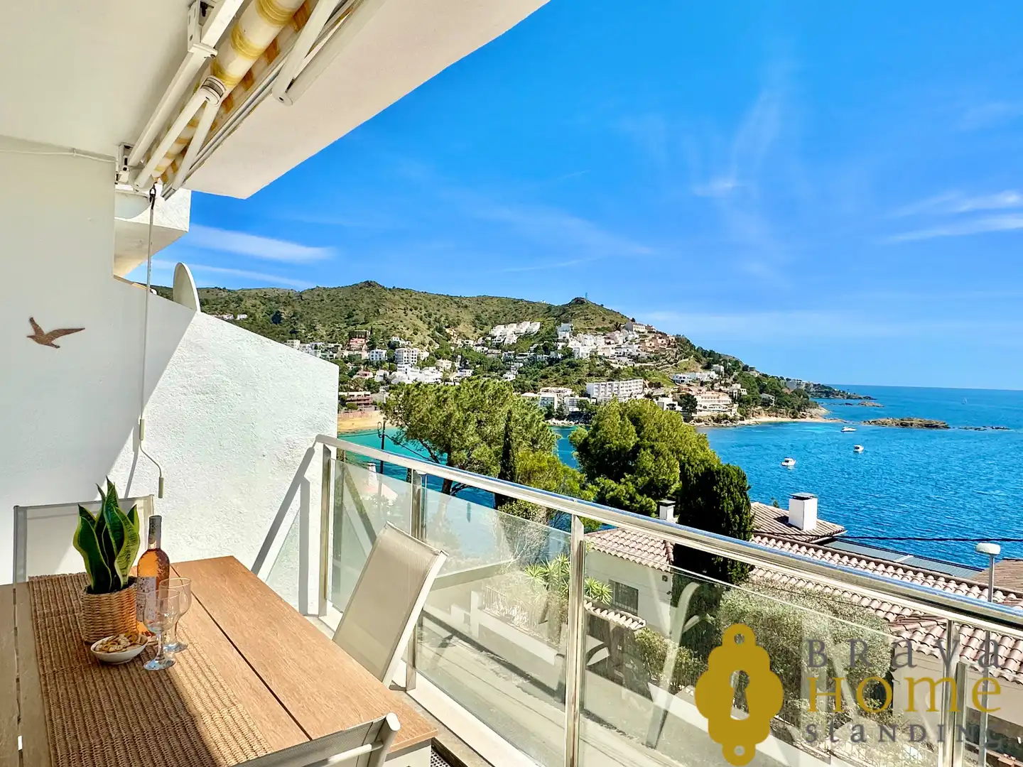 Terrasse von Wohnung zum Verkauf in Roses mit Klimaanlage, Terrasse und Möbliert