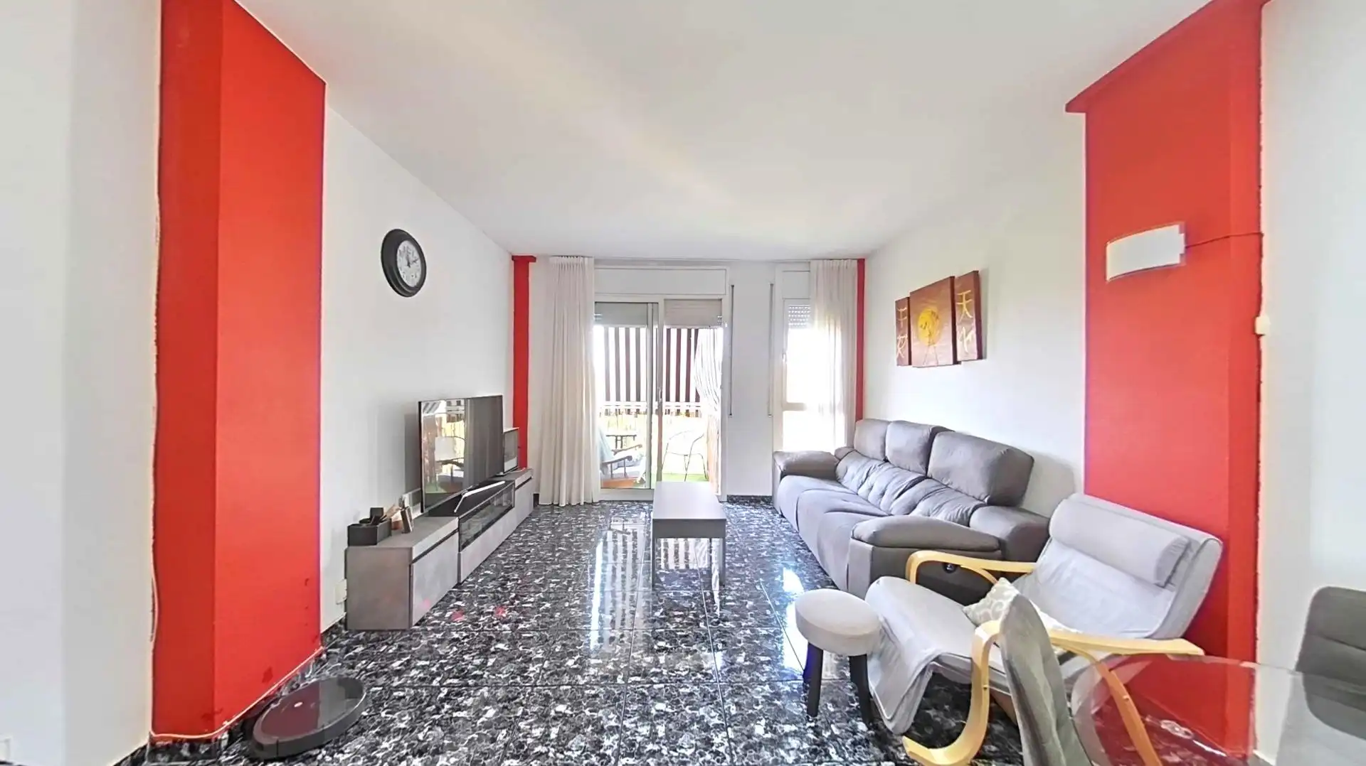 Wohnzimmer von Wohnung zum Verkauf in Sabadell mit Heizung, Parkett und Balkon