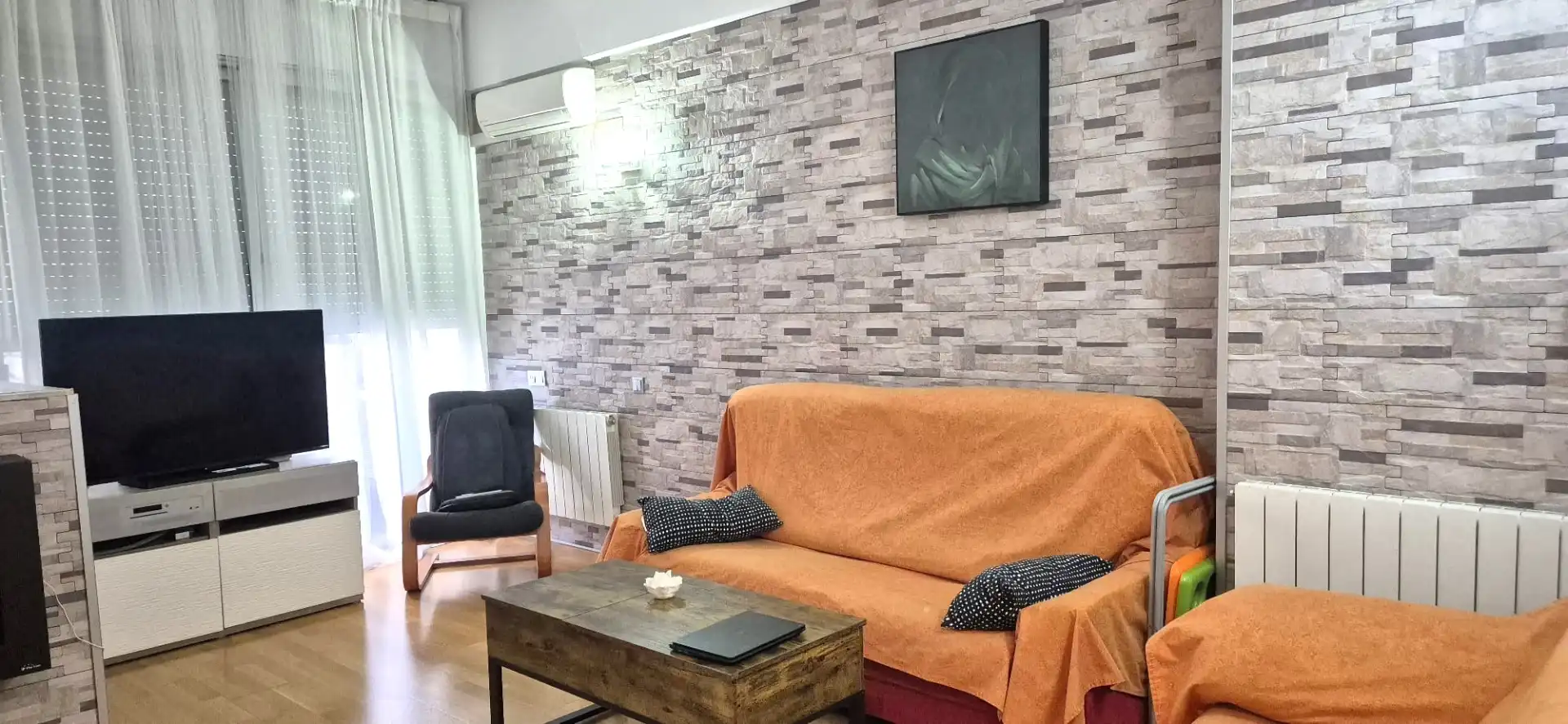 Sala d'estar de Dúplex en venda en Badalona amb Aire condicionat, Calefacció i Parquet